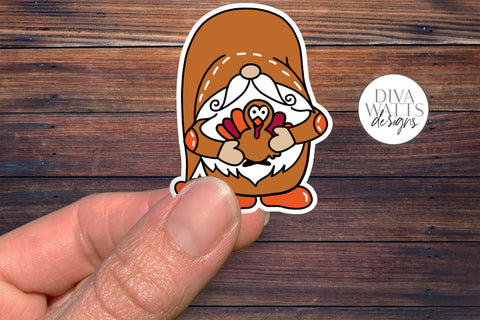 12 Holiday Gnome Print & Cut Stickers | Hand Drawn Gnome Designs | DIGITAL DOWNLOAD SVG Diva Watts Designs 