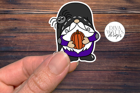 12 Holiday Gnome Print & Cut Stickers | Hand Drawn Gnome Designs | DIGITAL DOWNLOAD SVG Diva Watts Designs 
