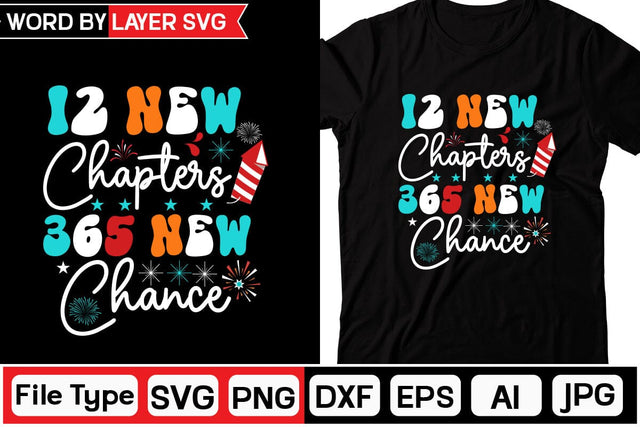 12 New Chapters 365 New Chance Retro SVG Design SVGs,Quotes and Sayings,Food & Drink,On Sale, Print & Cut SVG DesignPlante 503 