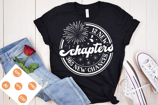 12 New Chapters 365 New Chances Round Sign SVG, Happy New Year 2024 Svg, Happy New Year SVG Design, SVGs,Quotes and Sayings,Food & Drink,On Sale, Print & Cut SVG DesignPlante 503 