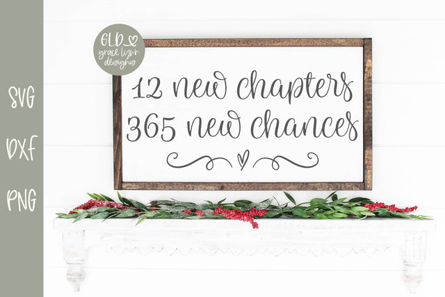 12 New Chapters 365 New Chances SVG Grace Lynn Designs 