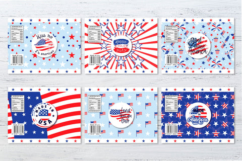 12 Patriotic Chip bag template bundle. Sublimation designs Sublimation Angelina Semenova 