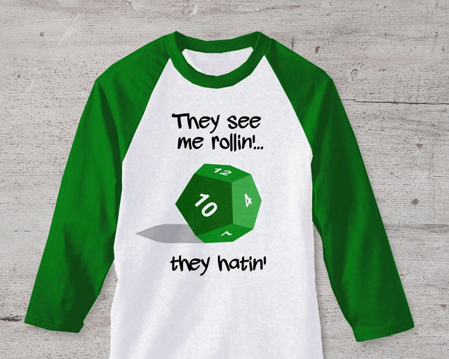 12 Sided Die They See Me Rollin SVG Designed by Geeks 