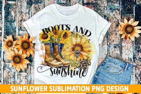 12 Sunflowers Sublimation Designs Bundle SVG fokiira 