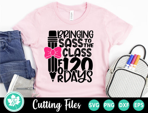 120 Days of School SVG | Bringing Sass to the Class for 120 Days SVG TrueNorthImagesCA 