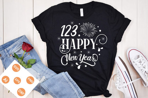 123 Happy New Year Round Sign SVG, Happy New Year 2024 Svg, Happy New Year SVG Design, SVGs,Quotes and Sayings,Food & Drink,On Sale, Print & Cut SVG DesignPlante 503 