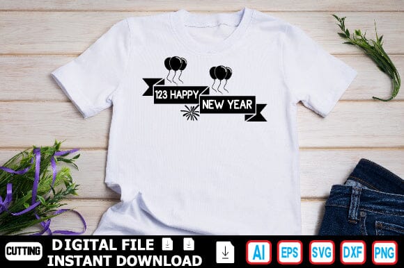 123 Happy New Year SVG Craftlabsvg24 