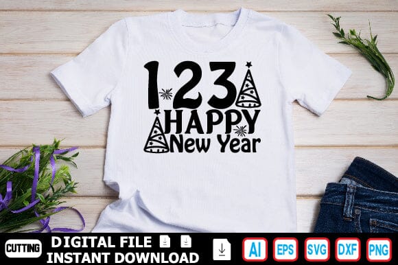 123 Happy New Year SVG Craftlabsvg24 