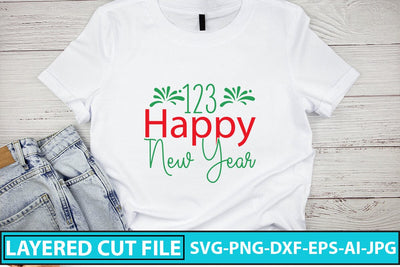 123 Happy New Year SVG Cut File SVG Syaman 