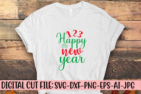 123 Happy New Year SVG Cut File SVG Syaman 