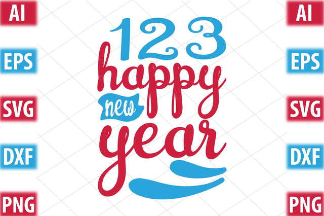 123 happy new year SVG SVGista 