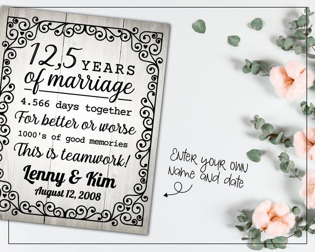 12,5 years wedding anniversary SVG Boertiek 