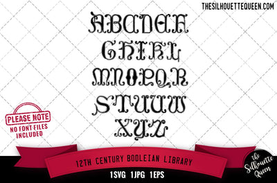 12th Century.Bodleian Library alphabets - ABC letters SVG Loveleen Kaur 