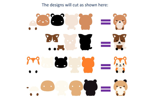 13 kawaii animal designs SVG Digital Gems 