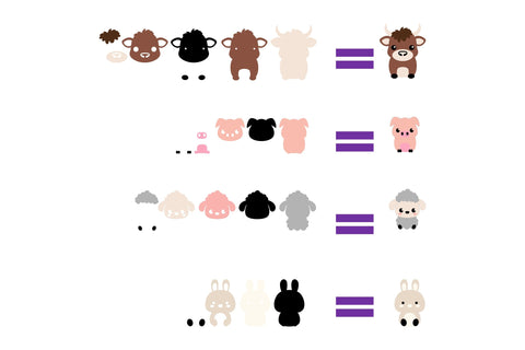 13 kawaii animal designs SVG Digital Gems 