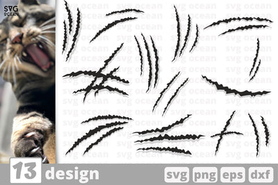 13 Paw marks designs cricut svg SVG SvgOcean 