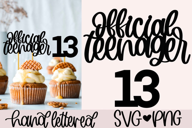 13th birthday cake topper SVG SVG AnitaAlyiaLettering 