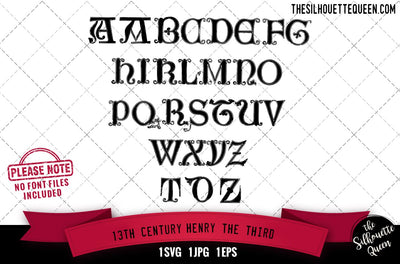 13th Century.Henry the Third alphabets - ABC letters SVG Loveleen Kaur 