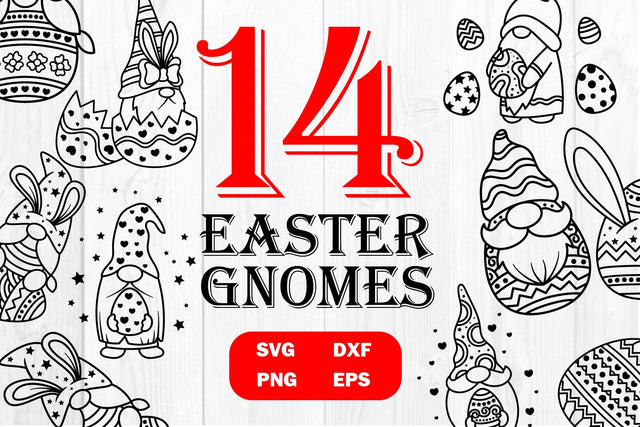 14 Easter Gnomes svg, dxf, eps, png SVG dadan_pm 
