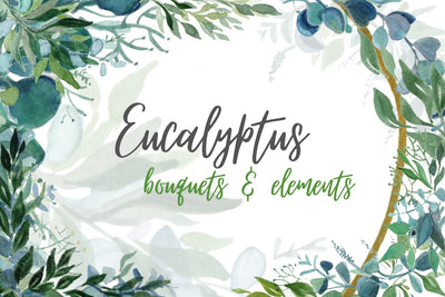 14 Eucalyptus watercolor designs SVG SvgOcean 