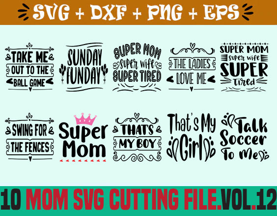 14 Mom SVG cut bundle SVG SVG Studio 
