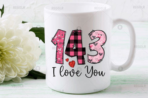 143 i love you Sublimation Design Sublimation Regulrcrative 