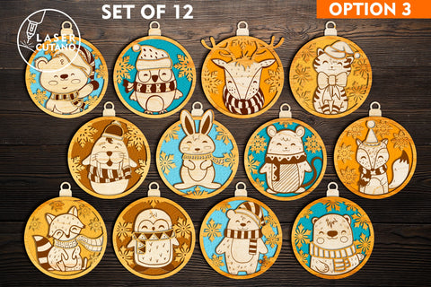 147 CHRISTMAS ORNAMENTS MEGA PACK SVG LaserCutano 