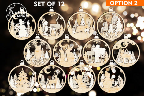 147 CHRISTMAS ORNAMENTS MEGA PACK SVG LaserCutano 