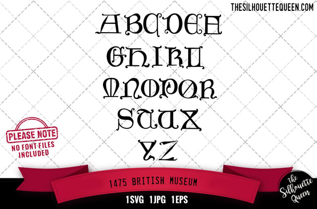 1475. British Museum alphabets - ABC letters SVG Loveleen Kaur 
