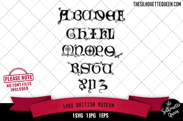 1480. British Museum alphabets - ABC letters SVG Loveleen Kaur 