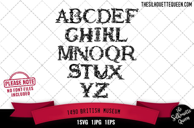 1490.British Museum alphabets - ABC letters SVG Loveleen Kaur 
