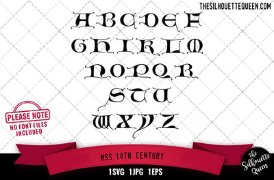 14th Century alphabets - ABC letters SVG Loveleen Kaur 