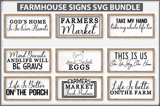15 Farmhouse Quotes Svg Bundle SVG Creativeart88 