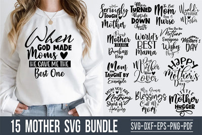 15 Funny Mother's SVG Bundle, Mother's Day SVG SVG orpitasn 