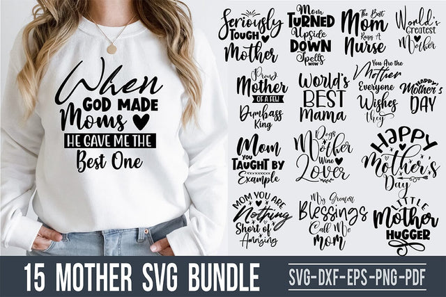 15 Funny Mother's SVG Bundle, Mother's Day SVG SVG orpitasn 