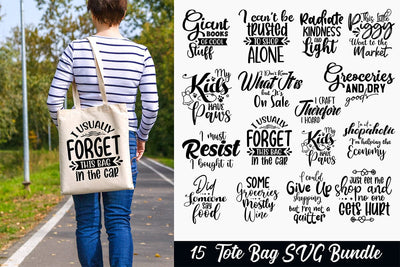 15 Tote Bag SVG Bundle, Shopping Bag SVG SVG orpitasn 