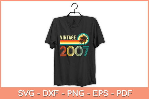 15 Year Old 15th Birthday Gifts Vintage 2007 Limited Edition Svg File SVG Helal 
