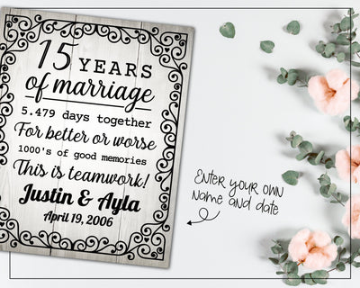 15 years wedding anniversary SVG Boertiek 