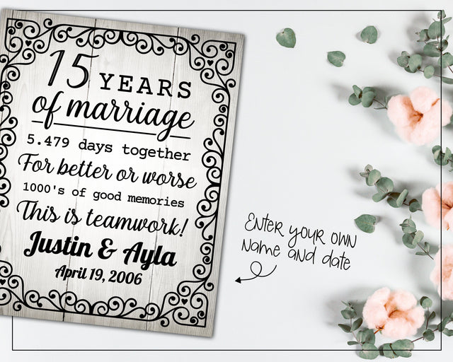 15 years wedding anniversary SVG Boertiek 