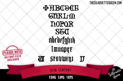 15th Century alphabets - ABC letters SVG Loveleen Kaur 