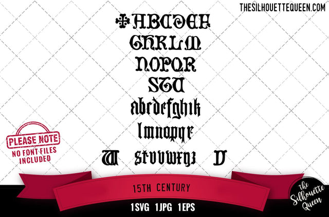15th Century alphabets - ABC letters SVG Loveleen Kaur 