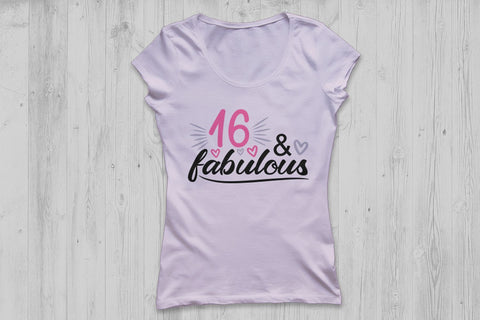 16 And Fabulous| Birthday SVG Cutting Files SVG CosmosFineArt 