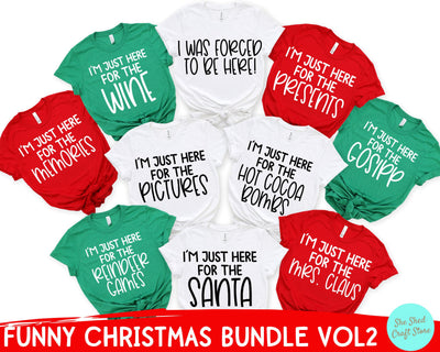 16 Designs Included - Christmas Bundle Svg, Funny Christmas Svg Bundle, I'm Just Here For The Svg SVG She Shed Craft Store 