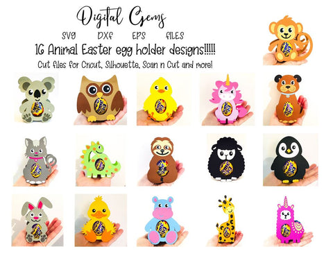 16 Easter egg holder designs - The complete set! SVG Digital Gems 