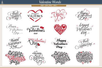 16 Happy Valentine Typography SVG AfterTenDesign 