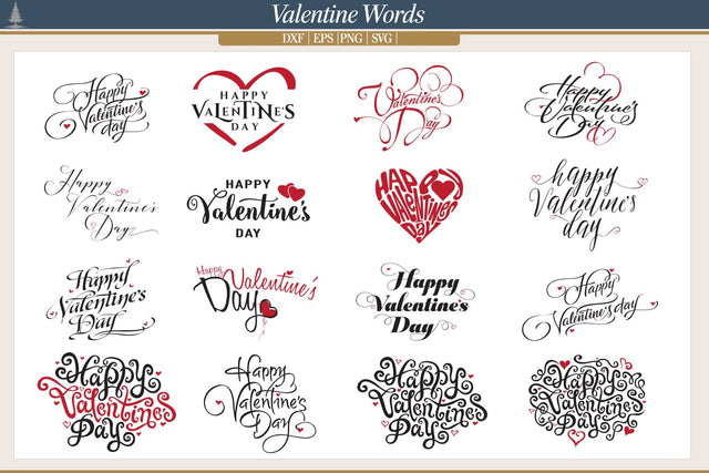 16 Happy Valentine Typography SVG AfterTenDesign 