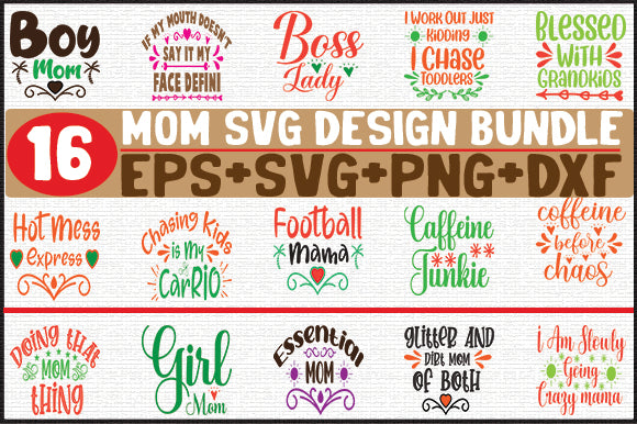 16 Mom Bundle SVG SVG thesvgfactory 