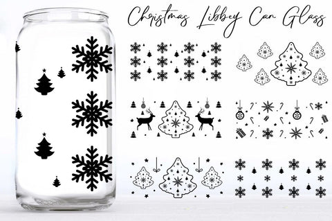 16 oz Christmas Libbey Can Glass SVG Bundle, Libbey glass wrap svg png, libbey glass svg, Coffee glass can svg, can glass wrap, 16oz Full Wrap, Can Glass Svg, glass wrap svg png SVG etcify 