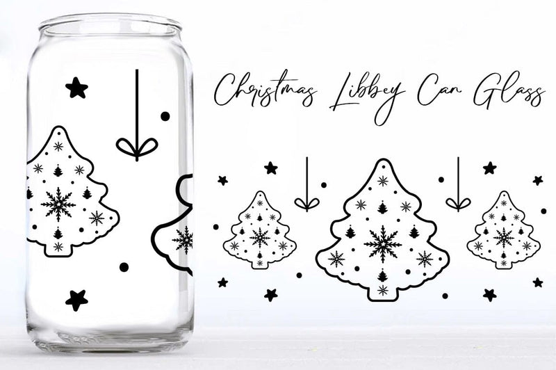 16 oz Christmas Libbey Can Glass SVG Bundle, Libbey glass wrap svg png ...