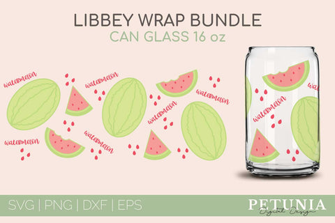16 Oz Glass Can Wrap SVG Bundle SVG Petunia Digital Design 